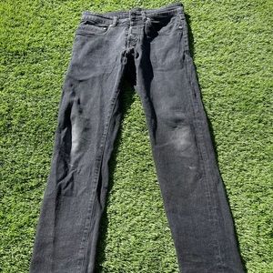 Black denim jeans